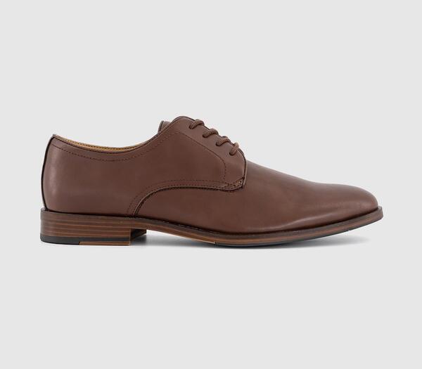  Office Mens Mountain Round Toe Derby Shoes Tan Brown, 6 