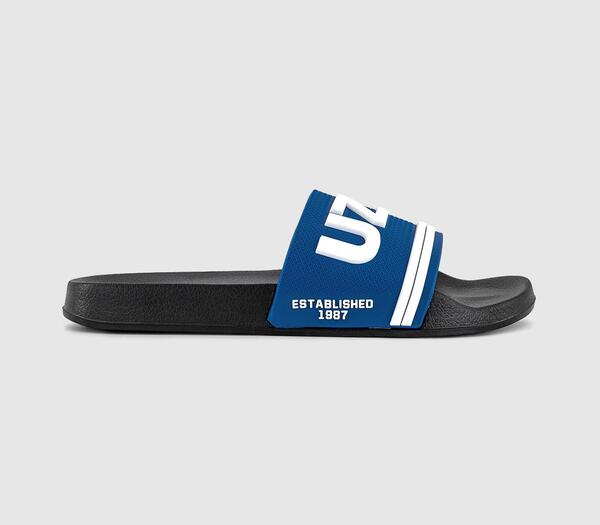  Office Mens Rubber Pool Sliders Cobalt Blue, 6 