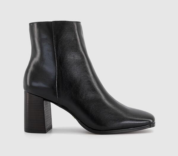  Office Womens Ava Block Heel Ankle Boots Black, 3 