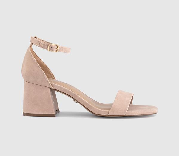  Office Womens Makaya Two Part Block Heel Sandals Blush Natural, 3 