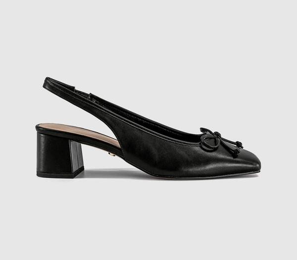  Office Womens Monet Slingback Heeled Ballet Pumps Black, 4 