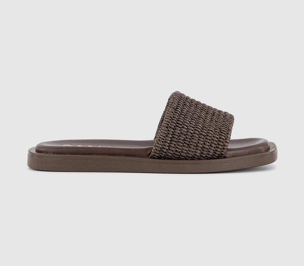  Office Womens Saskia Raffia Sliders Brown, 3 