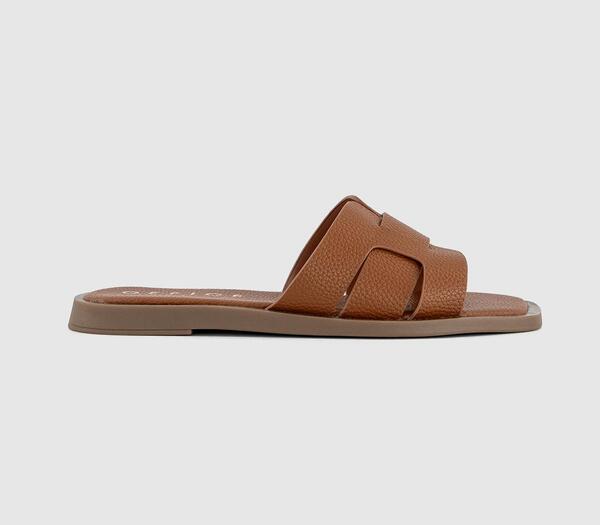  Office Womens Selena Interwoven Slide Sandals Tan, 3 