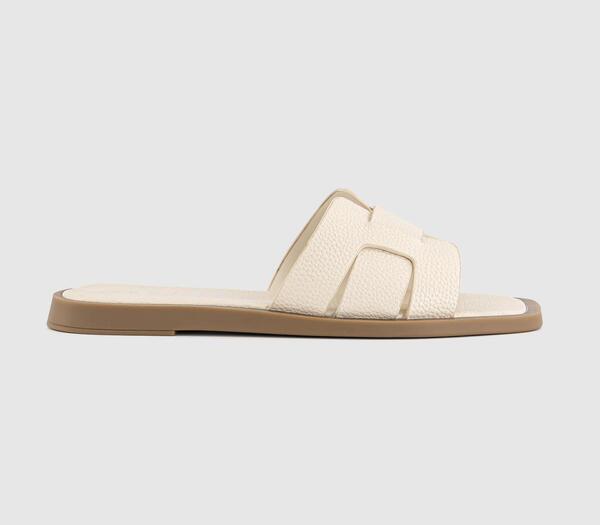  Office Womens Selena Interwoven Slide Sandals White, 3 