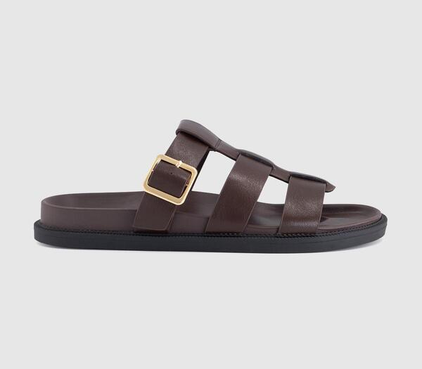  Office Womens Shanty Fisherman Footbed Sliders Brown, 3 