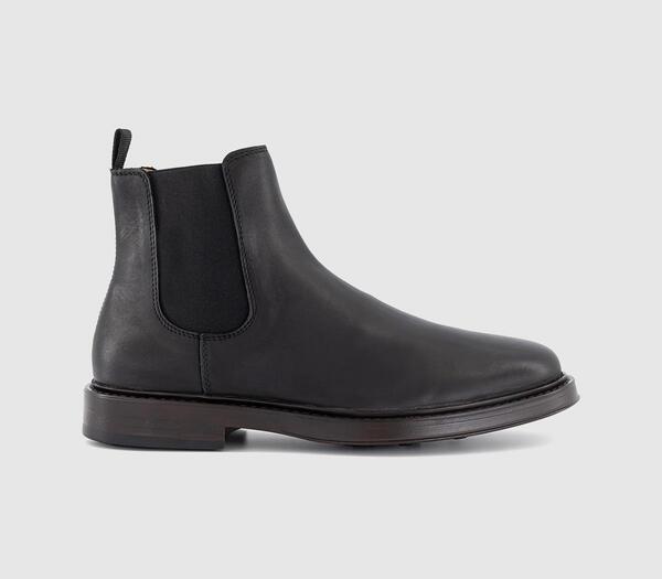  Poste Mens Pedro Smart Chelsea Boots Black Leather, 7 