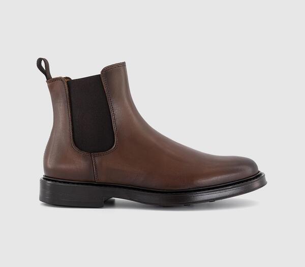  Poste Mens Pedro Smart Chelsea Boots Brown Leather, 6 