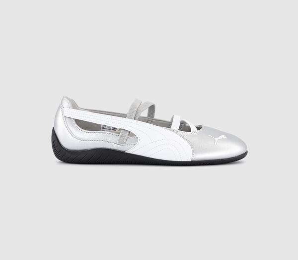  Puma Womens Speedcat Ballet Pumps Silver White Multi, 4 