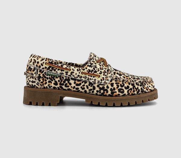  Sebago Womens Ranger Wild Boat Shoes Leopard Multi, 3 