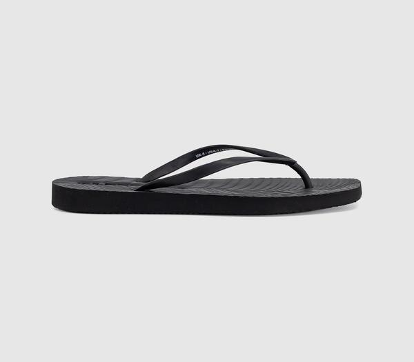  Sleepers Womens Tapered Flip Flops Black, 3 