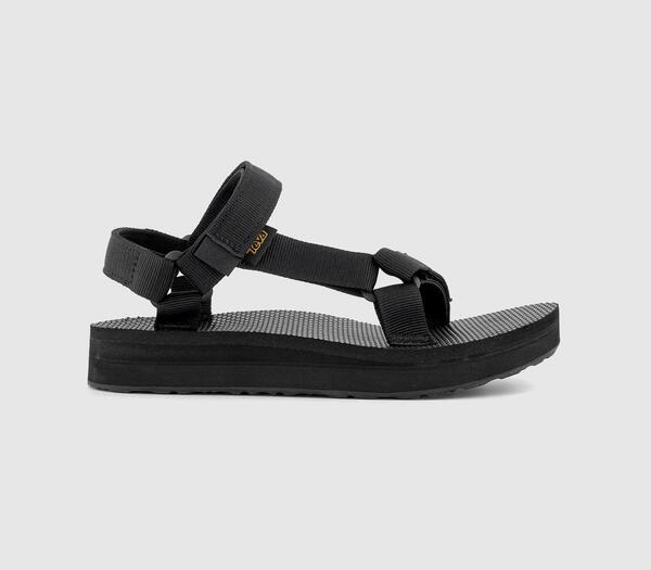  Teva Womens Ladies Black Midform Universal Sandals, Size: 3 