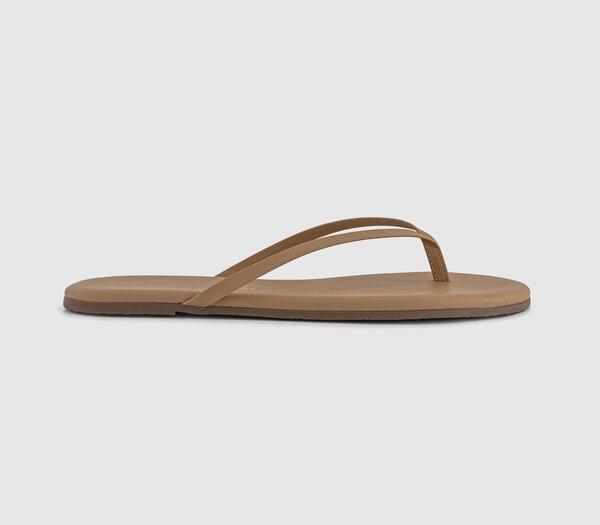  Tkees Womens Lily Nude Foundations Flip Flops Cocobutter White, 4 