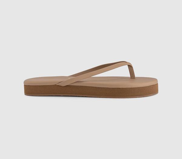  Tkees Womens Lily Platform Foundations Flip Flops Cocobutter Natural, 5 