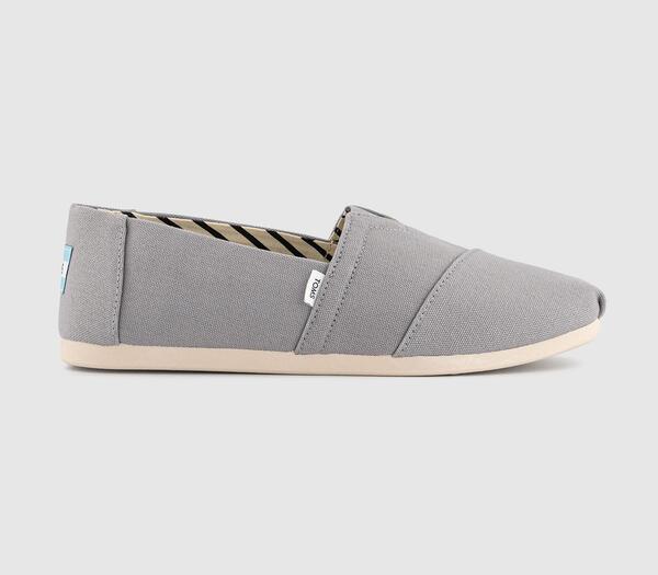  Toms Mens Classic Alpargata Slip Ons Drizzle Grey, 7 