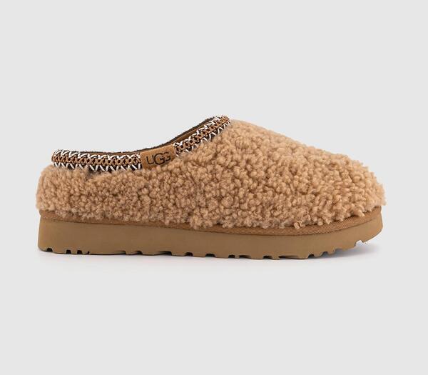  Ugg Kids Brown Tasman Maxi Curly Slippers, Size: 3 