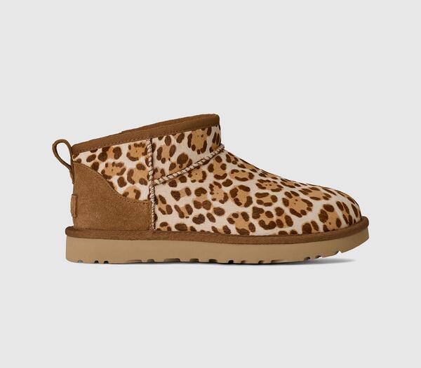  Ugg Womens Classic Ultra Mini Plains Boots Felicity Leopard Jasmine Multi, 3 