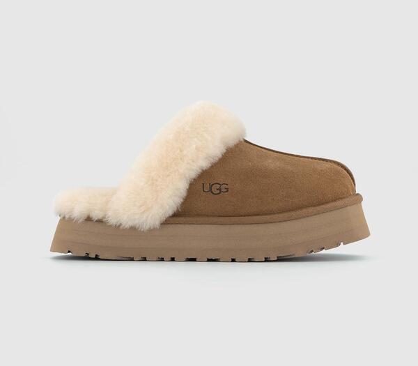  Ugg Womens Disquette Slippers Chestnut In Tan, 3 