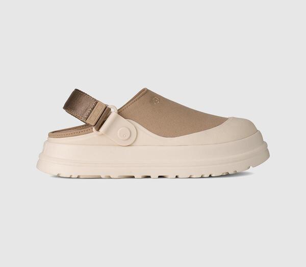 Ugg Womens Goldenglow Canvas Clogs Mustard Seed Natural, 6 