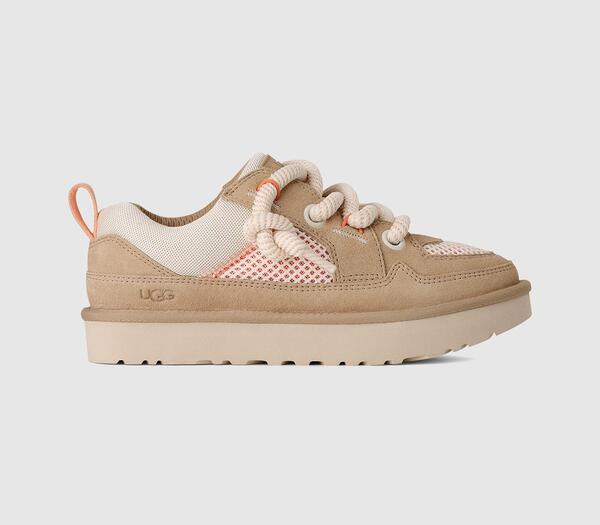  Ugg Womens Lo Lowmel Mesh Trainers Sand Castle Multi Natural, 3 