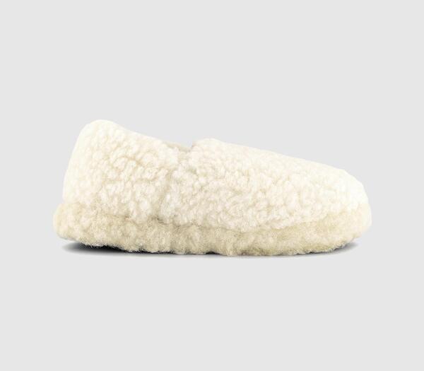  Yoko Wool Womens Slippers Natural, 3 3.5 