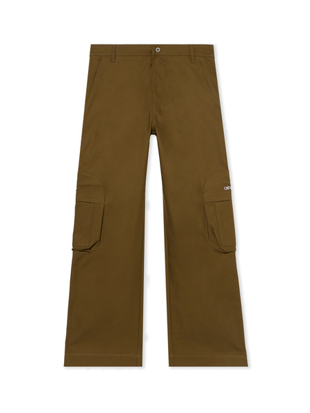  Off White Bookish Cotton Cargo Pants - Male  Beech/white 48 