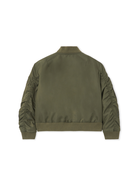  Off White Bookish Diagonal Bomber Jacket - Kids Clothing Martini Olive 12 