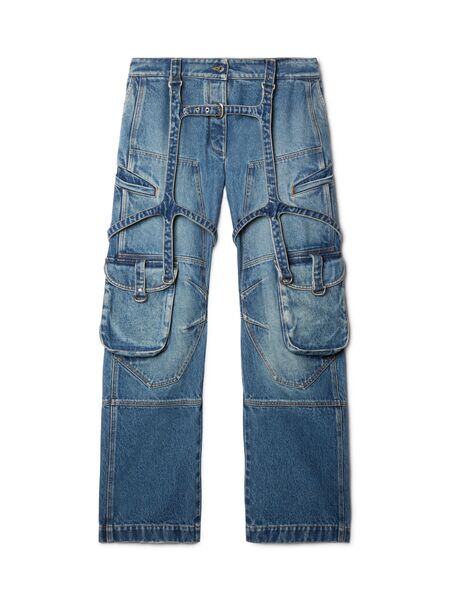  Off White Cargo Over Pants - Female  Blue 27 