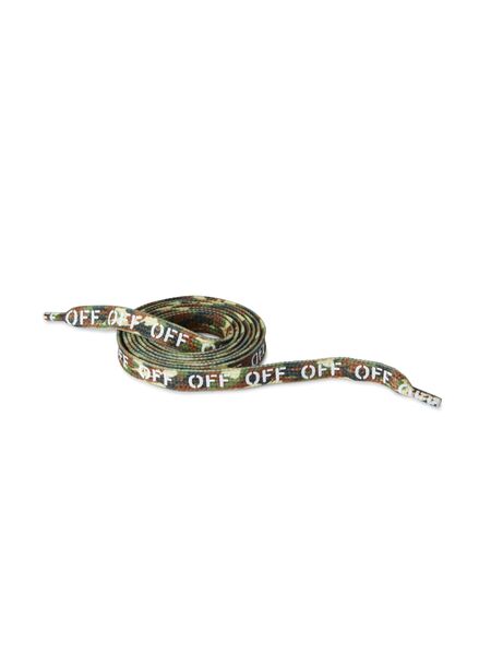  Off White Green/white Camo Laces - Male Fragrances Green O/s 