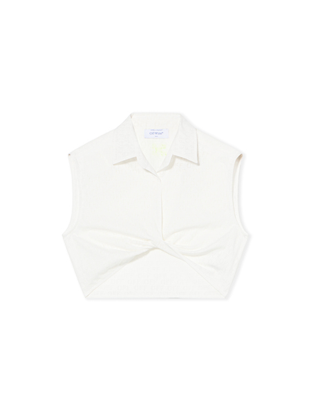  Off White Off Stamp Sleeveless Shirt - Female  White - Yellow 40 
