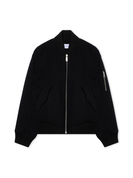 Off White Quote Bomber Jacket - Female  Black - Dark Grey S 