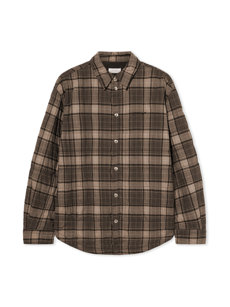  Off White Spray Arrow Check Padded Overshirt - Male  Dark Grey - Black 44 