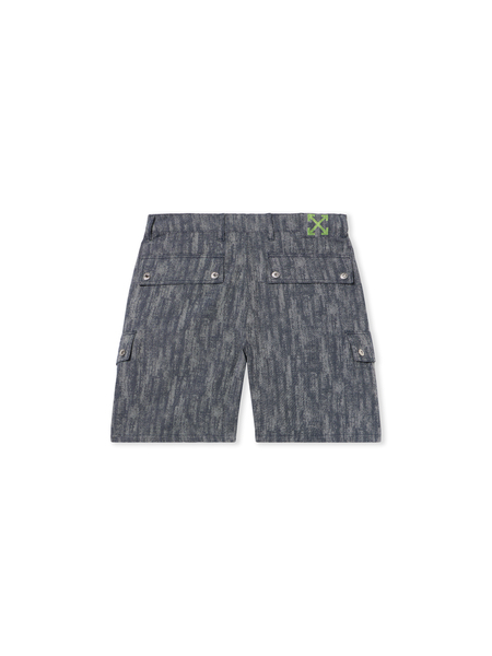  Off White Ss_switch Off Cargo Shorts - Male  Blue - Yellow 33 