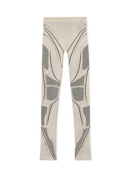  Off White Studded Seamless Race Pants - Female  Sand - Black M/l 