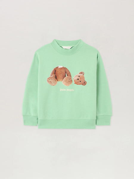  Palm Angels Bear Crewneck Sweatshirt Kids  Verde/green 