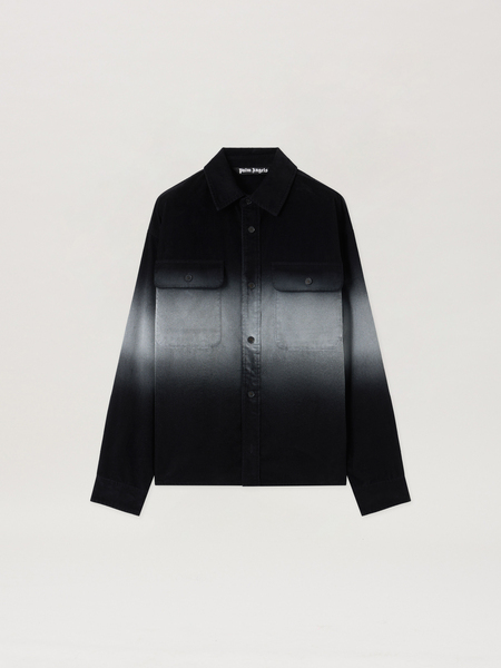  Palm Angels Classic Logo Loose Overshirt Man  Black Off White 