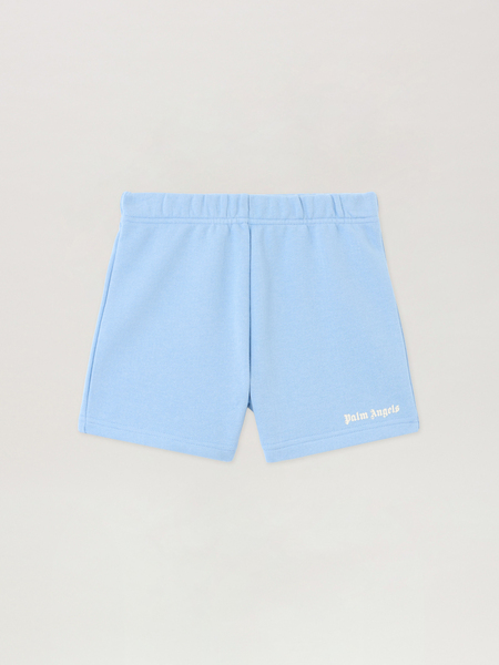  Palm Angels Classic Logo Sweat Shorts Kids  Celeste/light Blue 