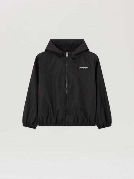  Palm Angels Curved Logo Windbreaker Jacket Kids  Nero/black 