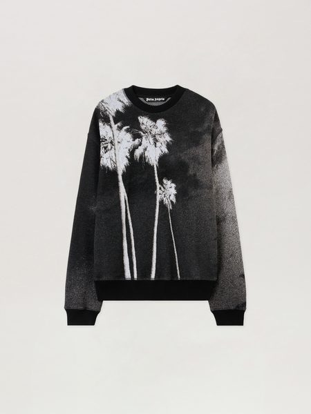  Palm Angels Decoding Palm Culture Sweater Man  Black - White 