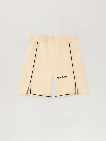 Palm Angels Logo Stripe Sweatshorts Kids  Sabbia/sand 
