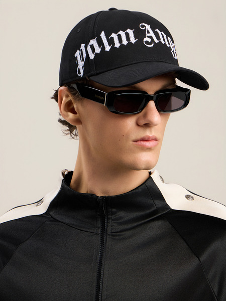  Palm Angels Overlogo Cap Man  Black Off White 