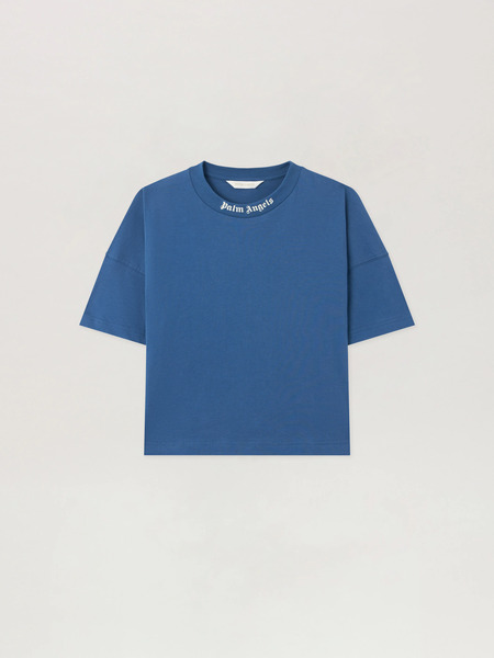  Palm Angels Overlogo Crewneck T-shirt Kids  Blu/blue 