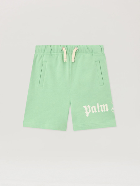  Palm Angels Overlogo Sweatshorts Kids  Verde/green 