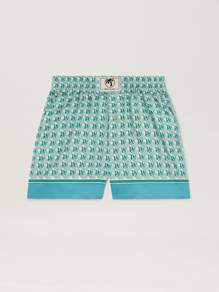  Palm Angels Pa Diamonds Shorts Woman  Green - Ivory 
