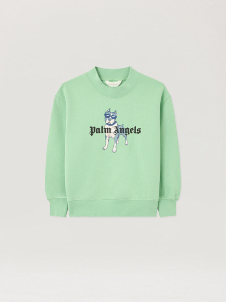  Palm Angels Palm Dog Graphic Sweatshirt Kids  Verde/green 