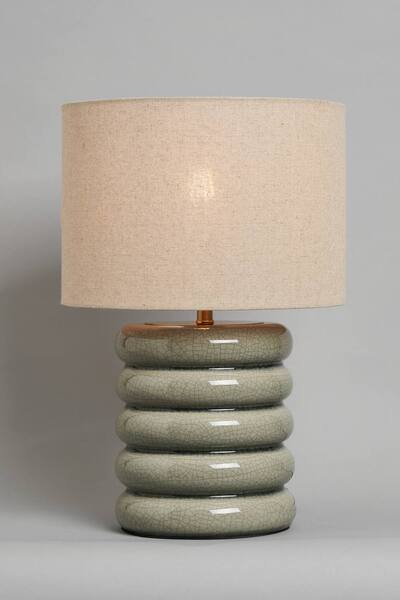  Bhs Lighting Florence Flump Table Lamp, Green 