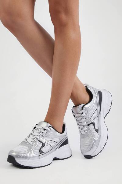 Boohoo Contrast Stripe Chunky Trainers, White 