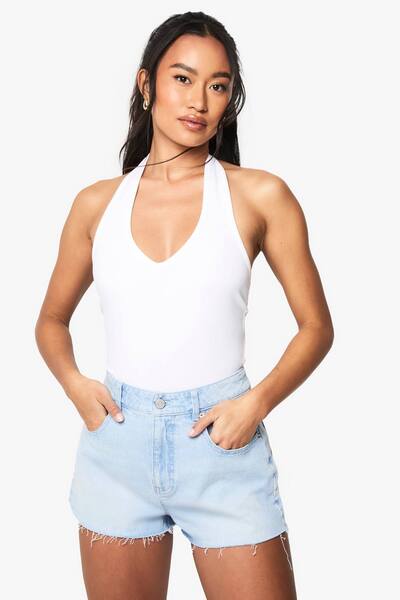  Boohoo Denim Mini Short, Bleach Wash 