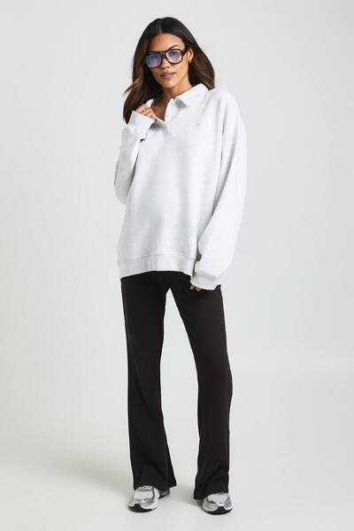  Boohoo Maternity Rib Flared Legging, Black 