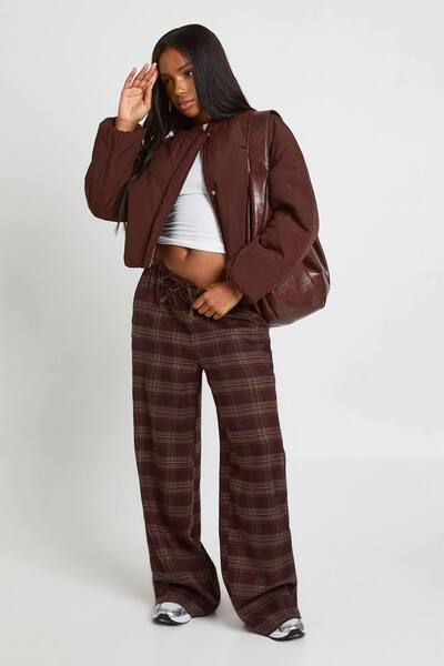  Boohoo Oversized Bomber Jacket, Chocolate 