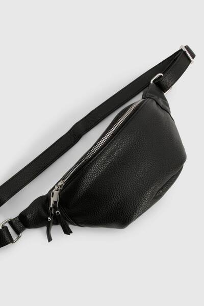  Boohoo Pu Bumbag, Black 